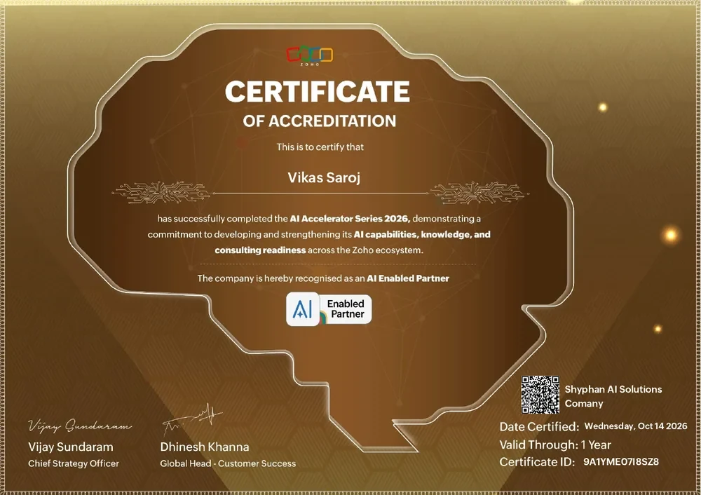 Vikas Saroj - Zoho AI Accelerator Series 2026